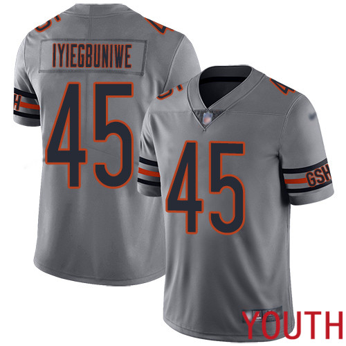 Chicago Bears Limited Silver Youth Joel Iyiegbuniwe Jersey NFL Football #45 Inverted Legend->chicago bears->NFL Jersey